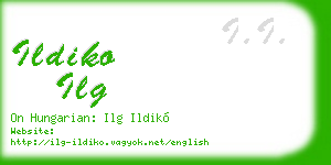 ildiko ilg business card